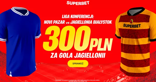 Superbet: bonus 300 PLN za gola Jagiellonii Białystok