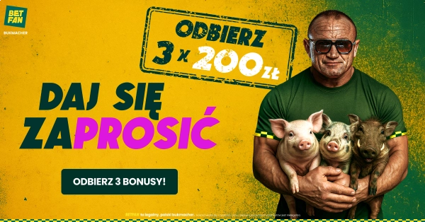 Bonus powitalny Betfan – teraz 600 PLN na start z kodem BETONLINE!