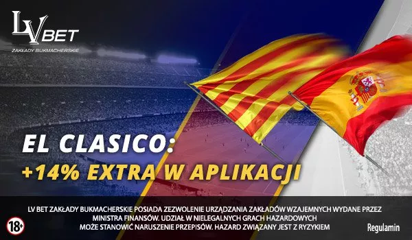Wyższe wygrane na El Clasico w LV BET!