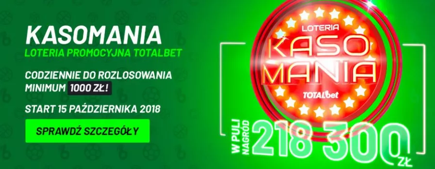 Loteria Totalbet. Wygraj kasę, a nie bonus!