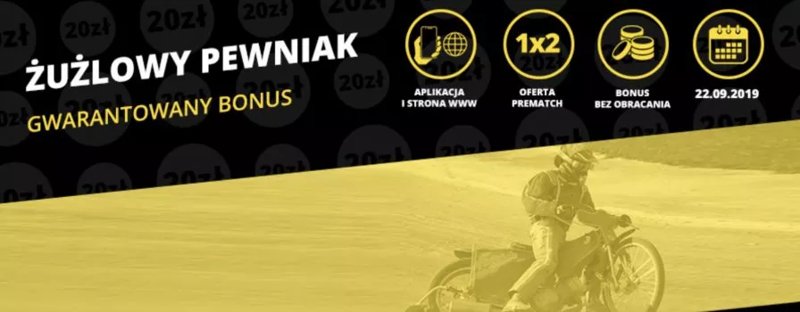 Fortuna Żużlowy Pewniak. 20 PLN dla graczy!