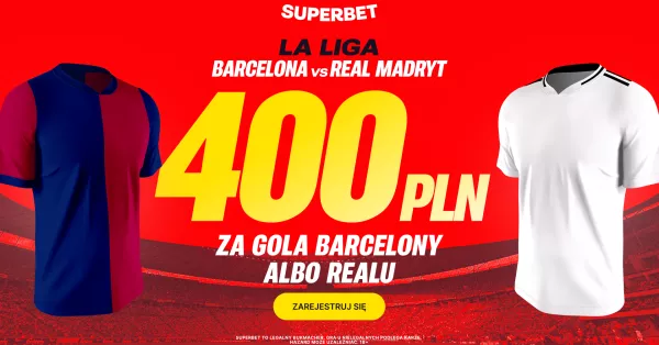 Bonus 400 PLN za gola w meczu Barcelona – Real