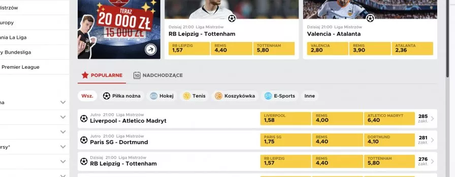 Betclic bonus bez depozytu 2020