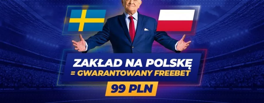 Gwarantowany freebet na Polska - Szwecja w eWinner