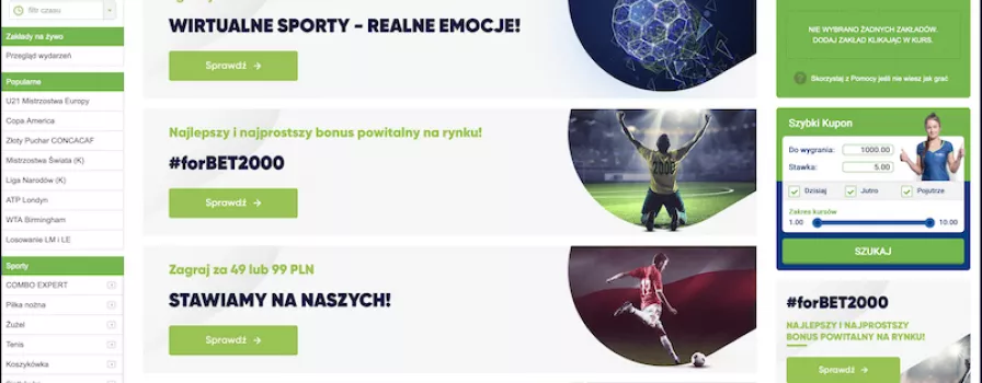 ForBet - Legalny Polski Bukmacher Bez Podatku Bonus 2050 PLN