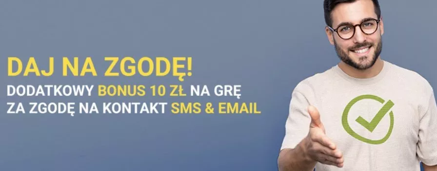 Dodatkowe 10 PLN od Fortuny za zgodę SMS i email
