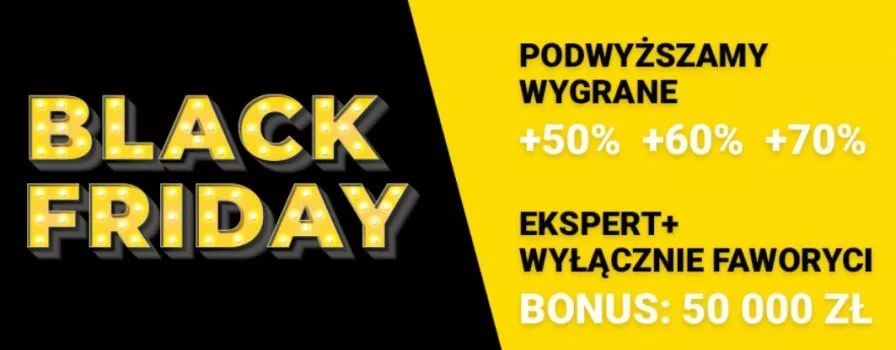 Black Friday 2020. Fortuna podwyższa wygrane i daje 50 000 PLN ekstra!
