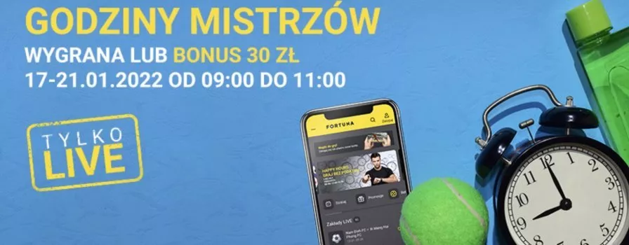 Fortuna: Godziny Mistrzów na AO. 30 PLN dziennie!