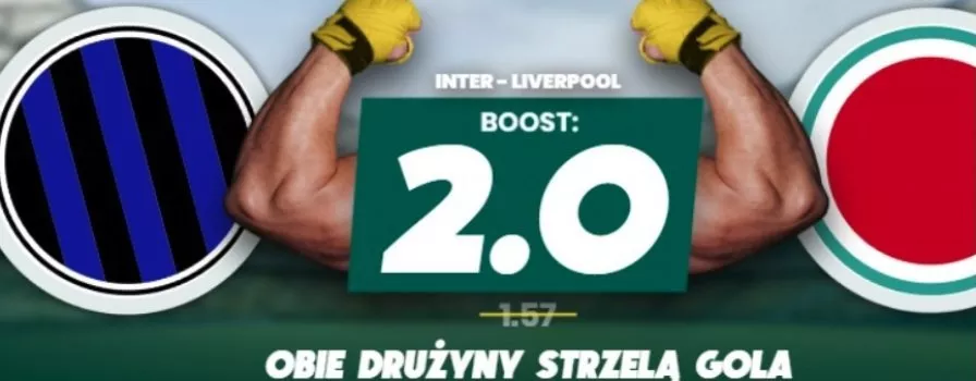 Boost na obstawianie Inter - Liverpool w Betfan