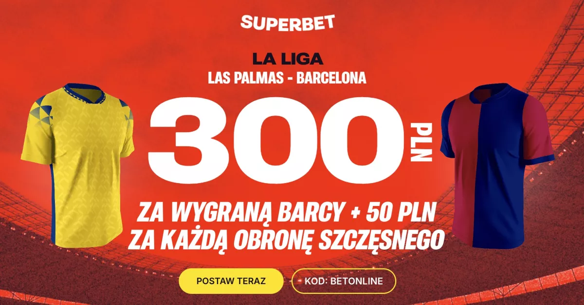 300+50 PLN na mecz Barcy z Las Palmas