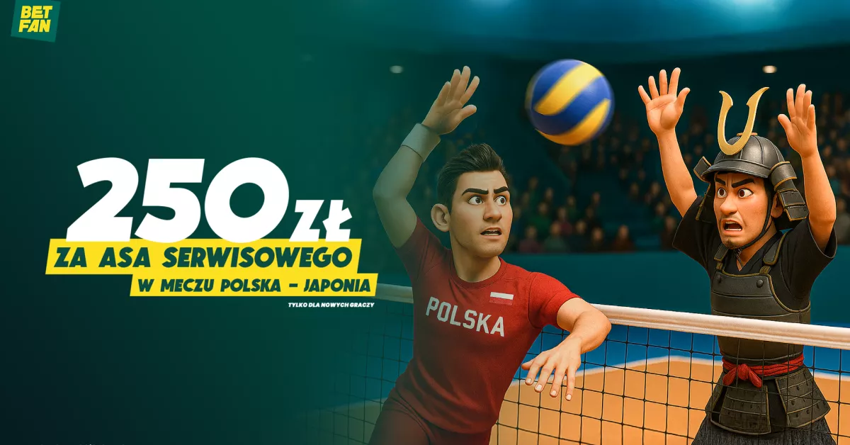 250 PLN za asa serwisowego w meczu siatkarskim Polska – Japonia