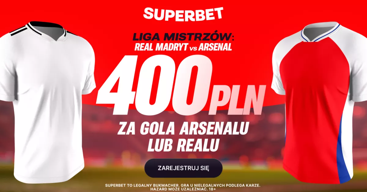 400 PLN na Real – Arsenal