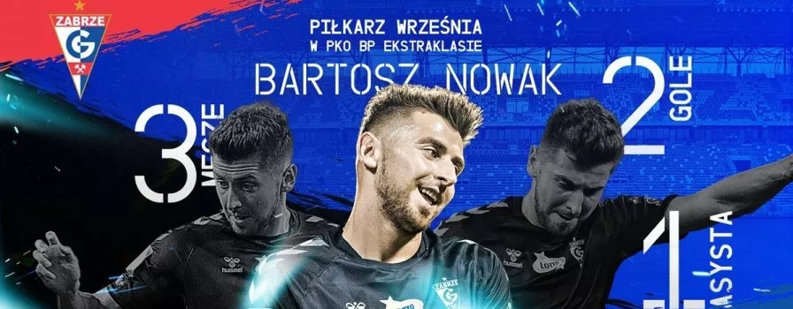 Nowak Piłkarzem Września 2020 w PKO Ekstraklasie!