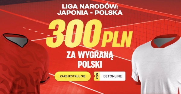 Bonus 300 PLN za zwycięstwo Polski z Japonią
