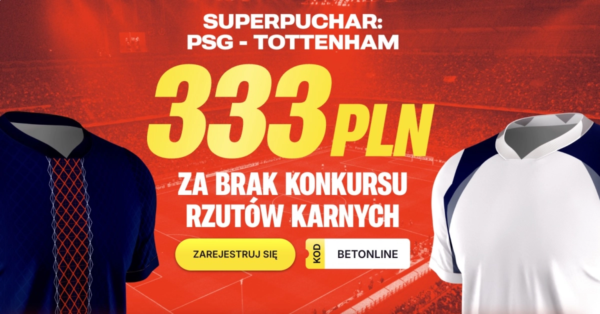 Brak karnych w Superpucharze? Bonus 333 PLN!