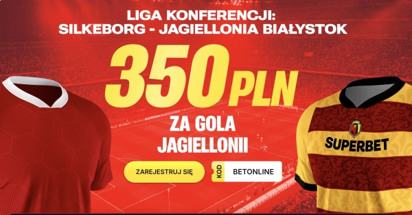 350 PLN na mecz Silkeborg – Jagiellonia