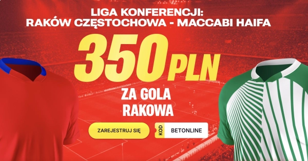 Gol Rakowa z Maccabi warty 350 PLN