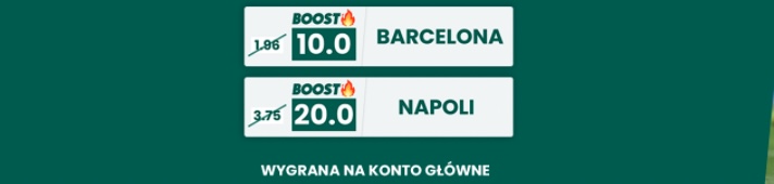 Wysokie kursy na Barcelona - Napoli
