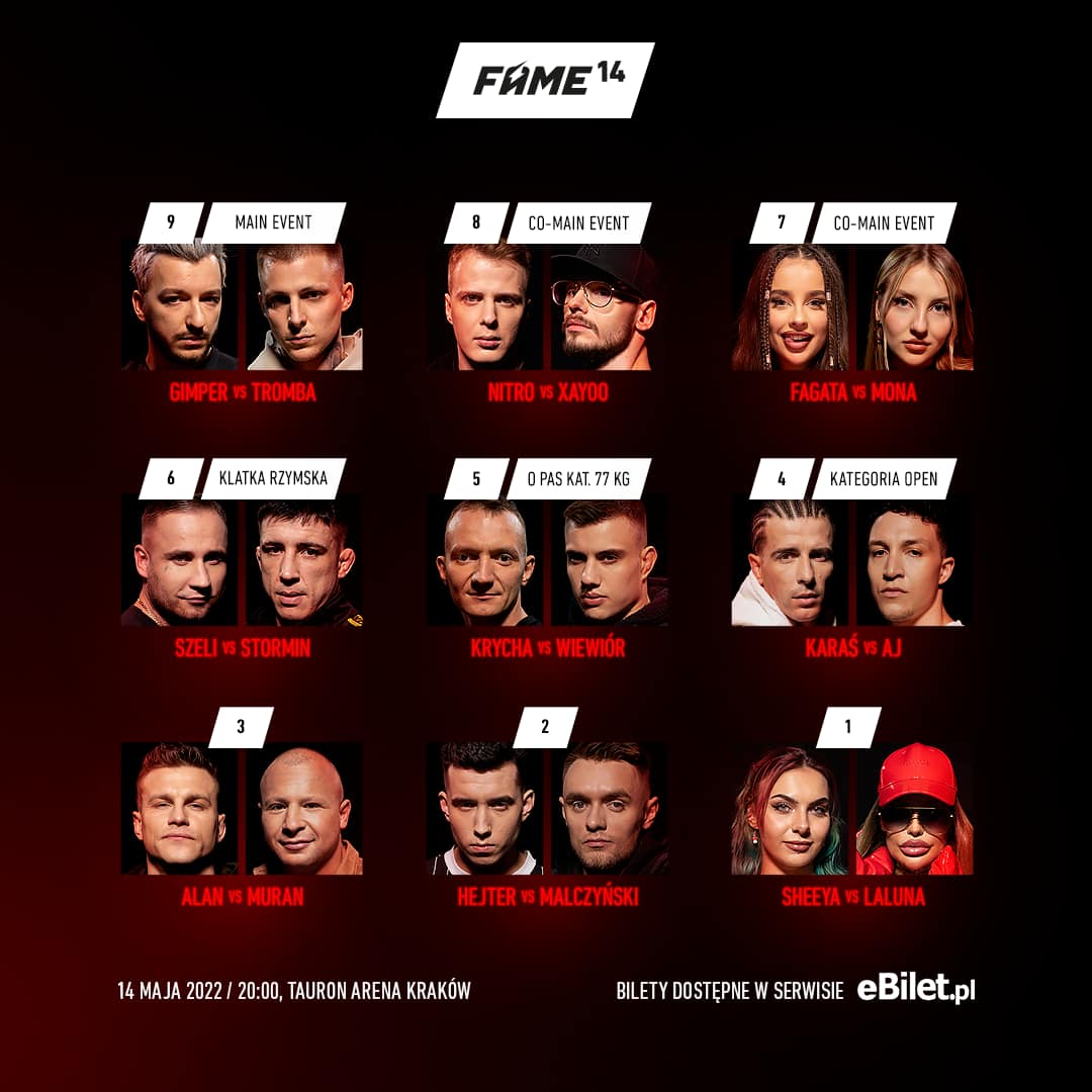 FAME MMA 14 zakłady bukmacherskie