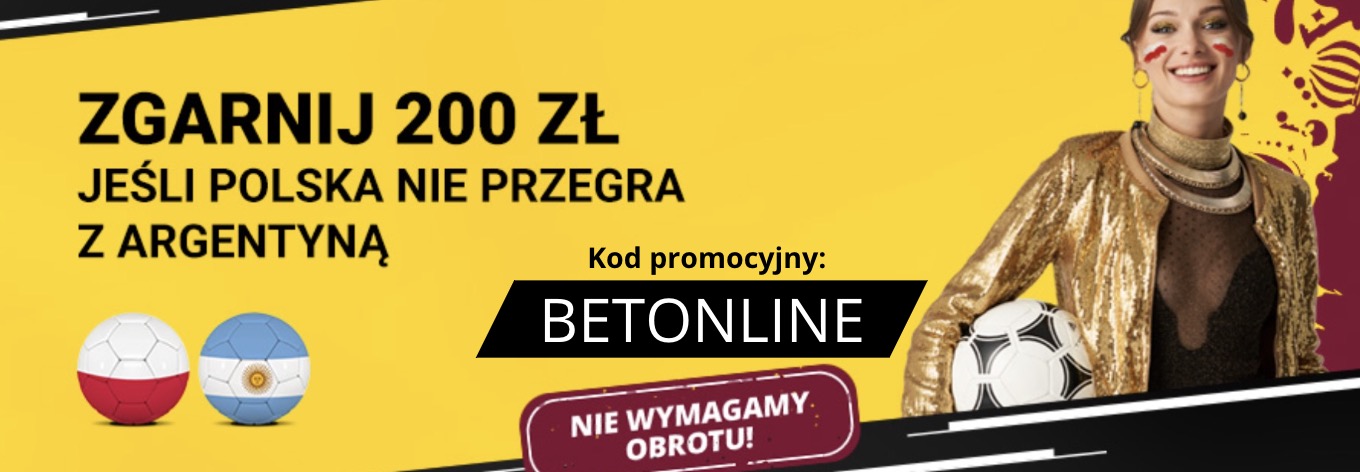 Fortuna bonus powitalny na Argentyna Polska MŚ 2022 - mecz