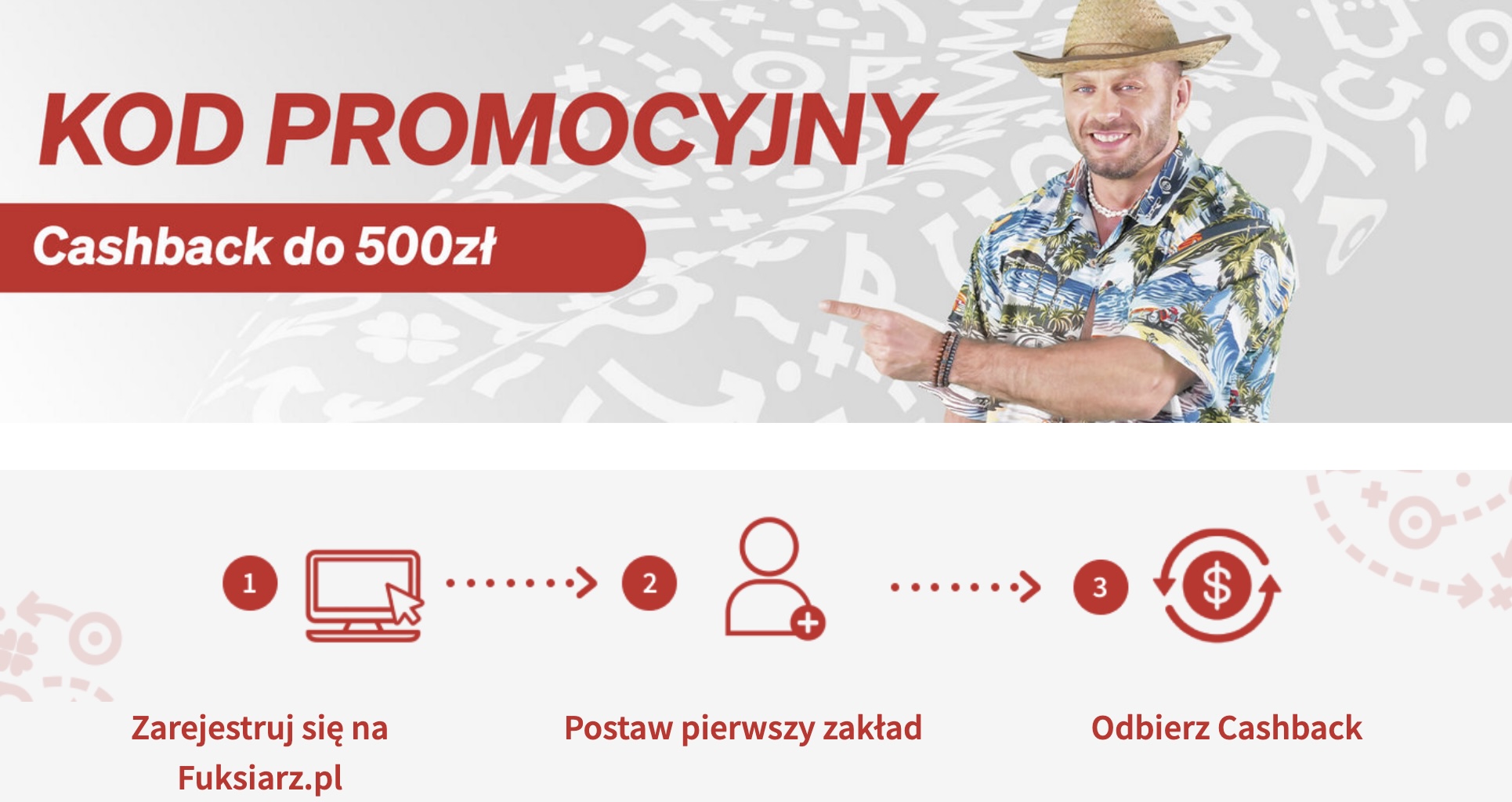 Fuksiarz bonus bez depozytu - kod promocyjny