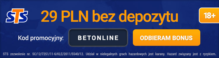 sts bonus bez depozytu - kod promocyjny BETONLINE