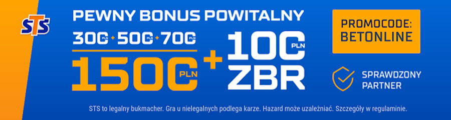 STS bonus powitalny na start - aż 1640 zł!