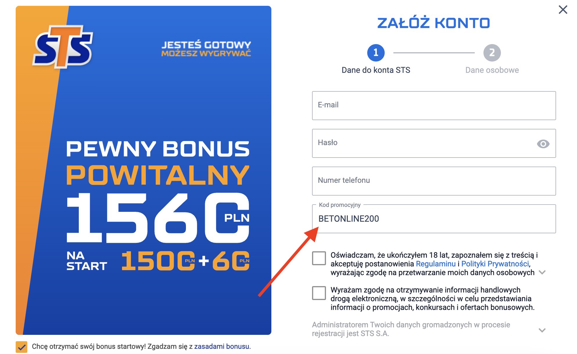 STS kod promocyjny na Polska Chile