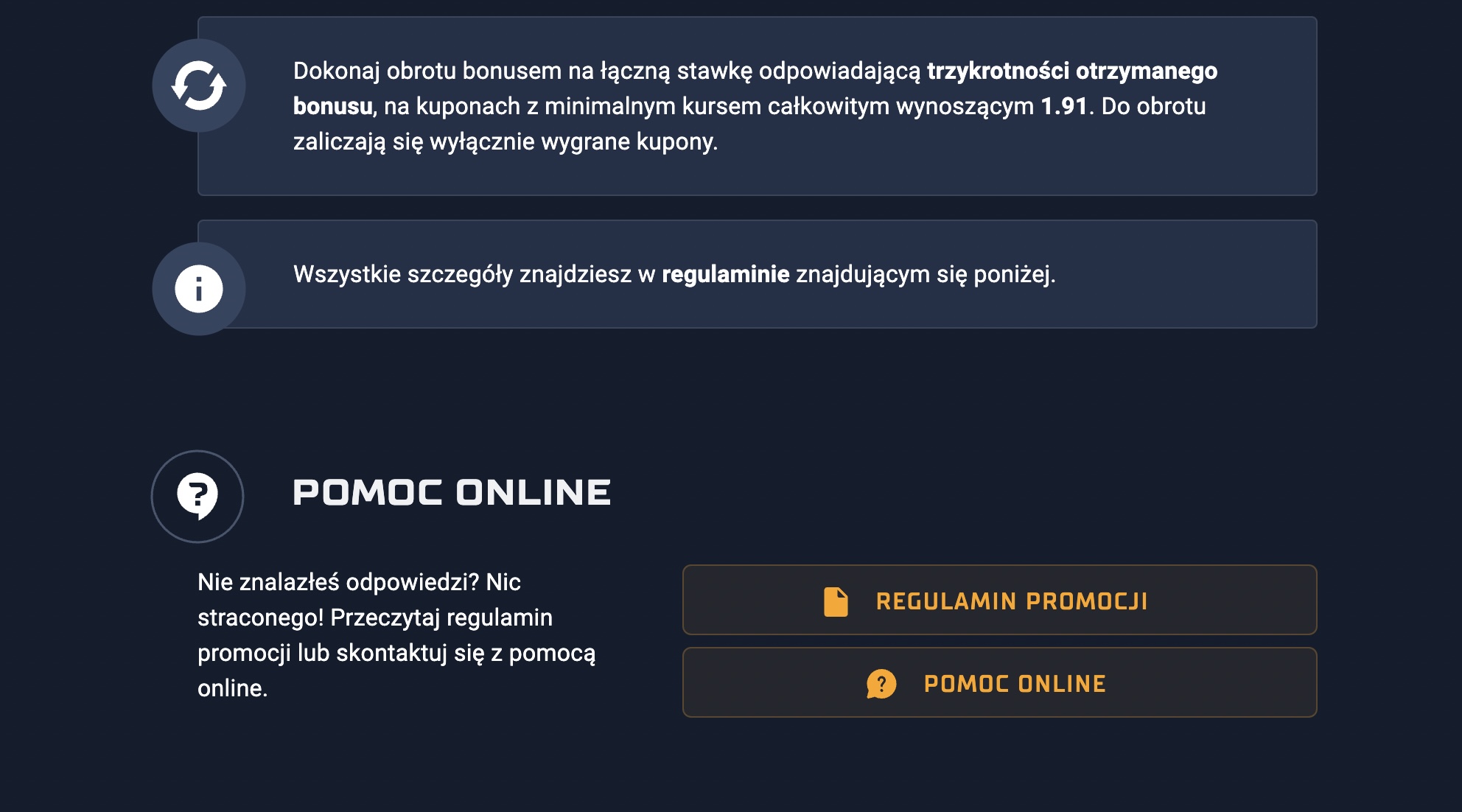 Bonus STS obrót - ważne informacje!