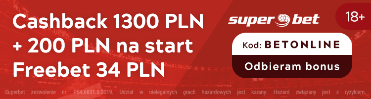 Superbet (sponsor Błachowicza) - bonus powitalny