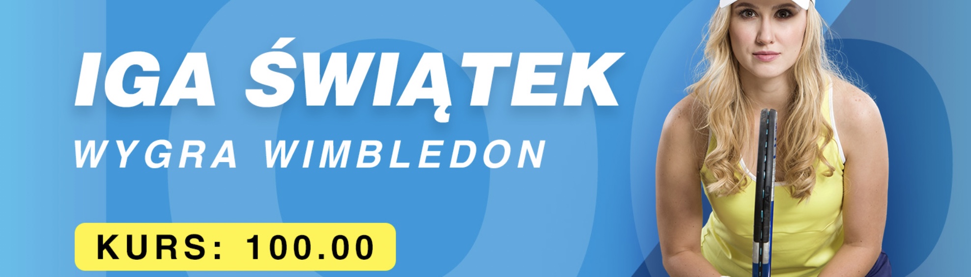 Świątek w Wimbledonie z kursem 100.0 w BetCris Polska