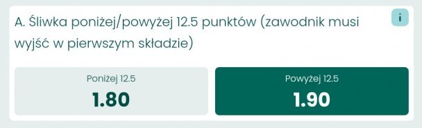 Aleksander Śliwka powyżej 12,5 punktów.